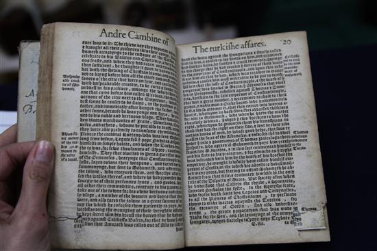 Cambini, Andrea - Two Very Notable Commentaries, rebound cloth bounds, quarto, facsimile p.21,